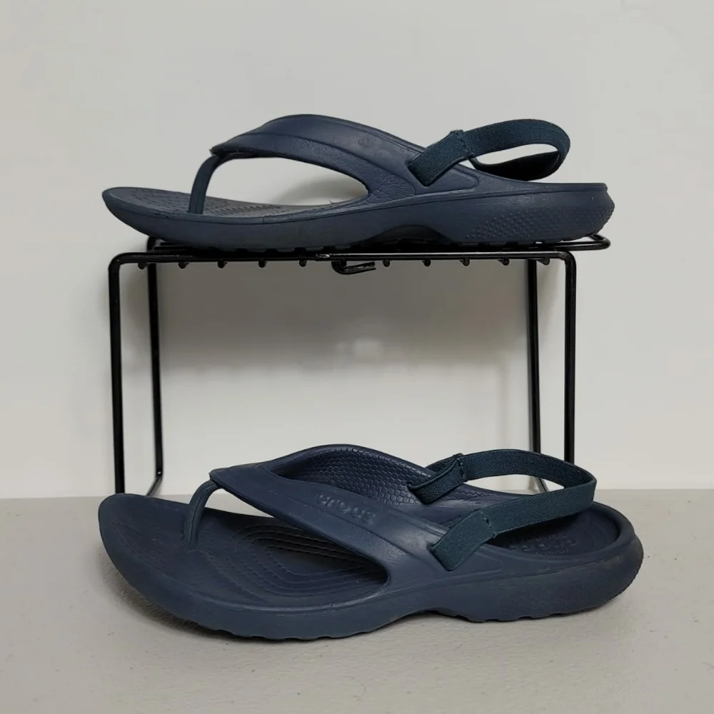 Crocs toddler Slice Sandals Sz C12 blue